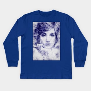 diana princess Kids Long Sleeve T-Shirt